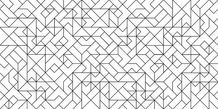 Black and white art deco background with thin lines
