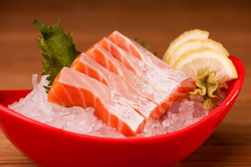 Japanese cuisine gourmet salmon sushi
