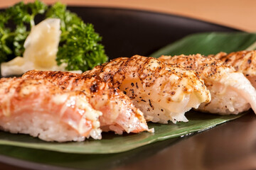 Japanese cuisine gourmet salmon sushi