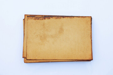 Pile of old brown paper for background.