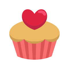 Mothers Day Cake Icon. Vector Design Illustration Sign.