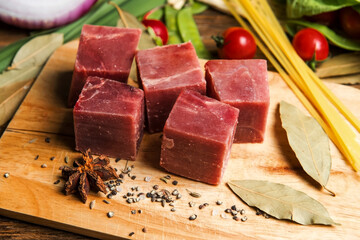 Good quality raw beef cubes