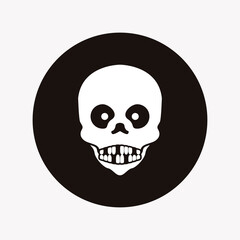Funny skull icon design vector illustration