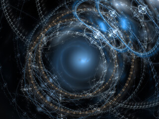 Intricate Blue Fractal