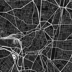Dijon, France dark vector art map