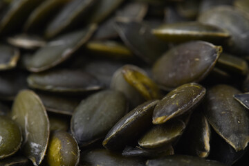 pumpkin seeds close up macro