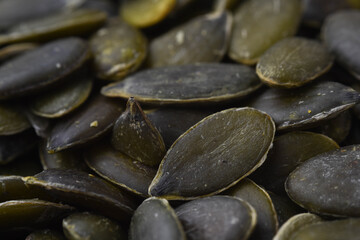 pumpkin seeds close up macro