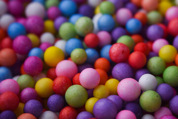 Fototapeta na wymiar colored balls close up macro