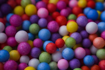 Fototapeta na wymiar colored balls close up macro
