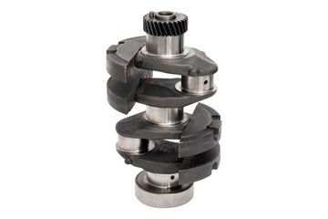 New engine crankshaft. Spare part.