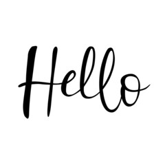 Hello lettering and calligraphy, Vector
