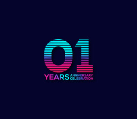 1 Year Anniversary Day background Concept