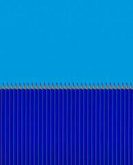 Pattern of dark blue pencils at blue background