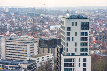 Fototapeta premium immobilier architecture logement bureau Bruxelles paysage centre hypothecaire 