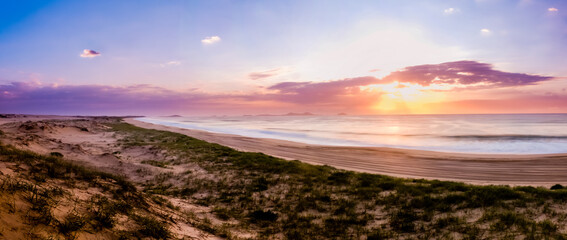 Sunrise Scape along the white sand beach in Myall Lake National Park