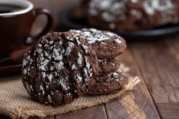 Chocolate Cookies With White Icing