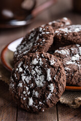 Chocolate Cookies With White Icing