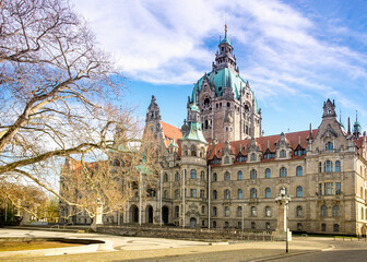 Fototapeta na wymiar Neus Rathaus Hannover, The New Town City Hall
