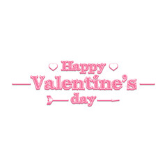 Happy Valentines Day. Design pattern for greeting card, banner, poster, flyer, invitation. Text on an isolated background. Vector illustration