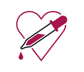 Dropper icon. Sign pipette isolated on white background. Eyedropper pictogram in flat design. Vector illustration
