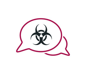 Biohazard symbol sign of biological threat alert.