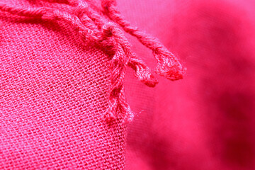 close-up of pink fabric texture background