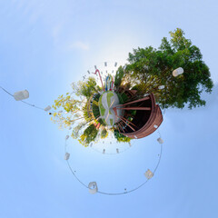 360 Panorama of Front side lighting show festival at NASATTA Park 