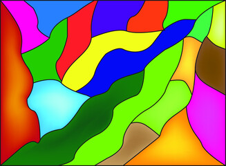legs on a rainbow background