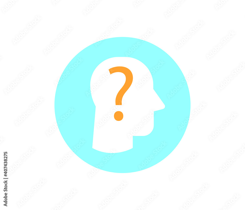 Poster light bulb with question mark inside. idea, creativity, and brainstorming concept.