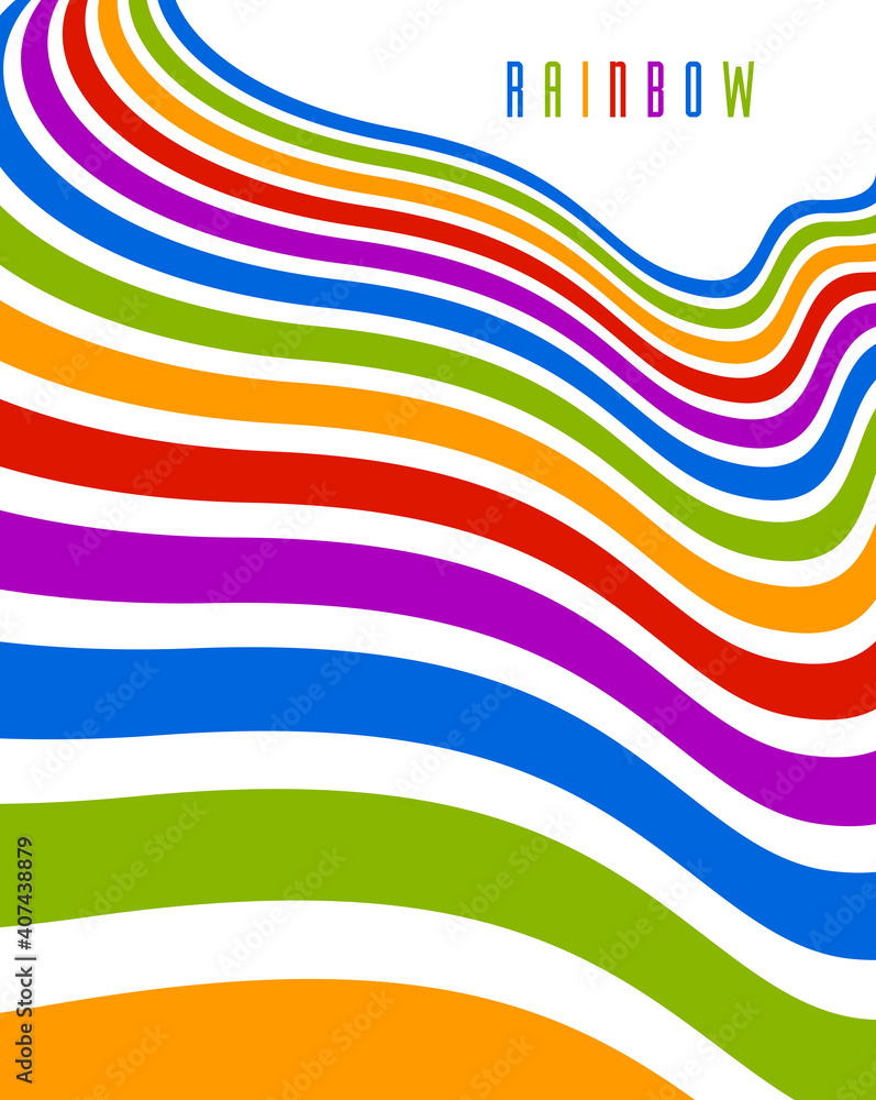 Poster abstract lines in 3d dimensional perspective abstract vector background, cool funky design layout, 7