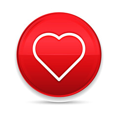 Heart icon shiny luxury design red button vector