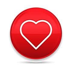 Heart icon shiny luxury design red button vector