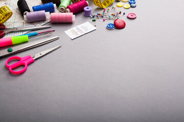 Copyspace frame with sewing tools