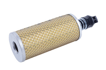 fuel filter of the truck on an isolated white background
