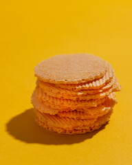 Healthy vegetable baked chips made from beets, sweet potato and parsnip