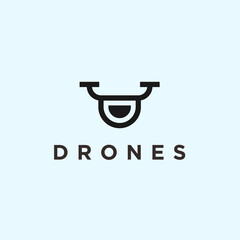 abstract drone logo. fly icon