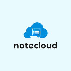 abstract cloud logo. document icon