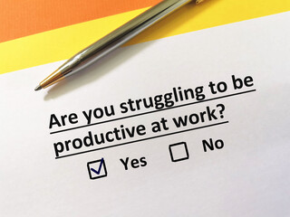 Obraz premium Questionnaire