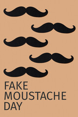 moustaches and text fake moustache day