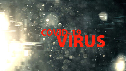 Coronavirus outbreak. Pathogen affecting the respiratory tract. COVID-19 infection. Concept of a pandemic, viral infection. 3D illustration