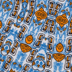 African fabric – Colorful pattern,  cotton, photo 