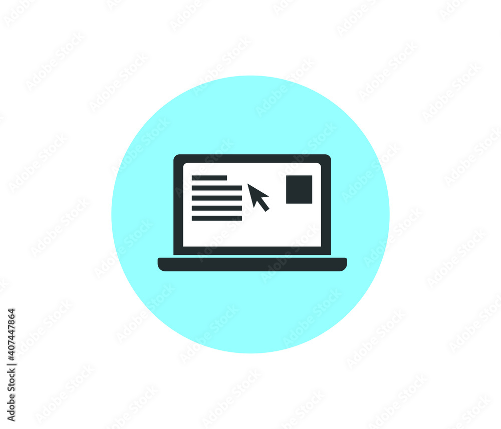 Aufkleber computer icon isolated vector. modern computer. information technology.