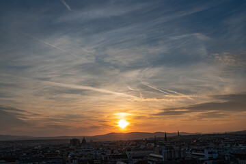 Sonnenuntergang über Wien