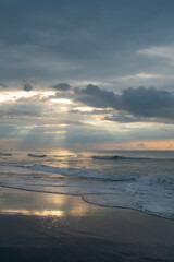 sunrays over the ocean