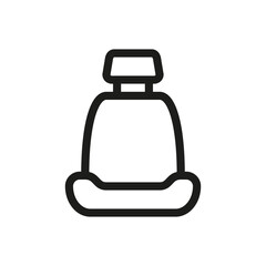 Car seat isolated icon, driving car seats vector icon with editable stroke