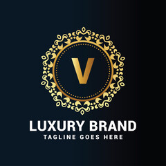 Luxury brand desing logo vector template.