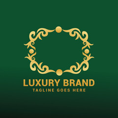 Luxury brand desing logo vector template.