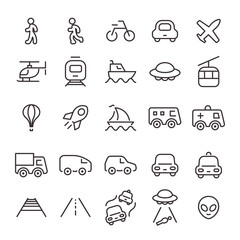   25アイコンセットNo.29（乗物／交通）