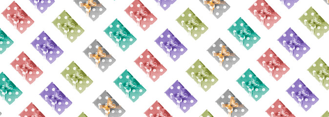 the photo shows a gift. gift box on a white background. valentine's day concept