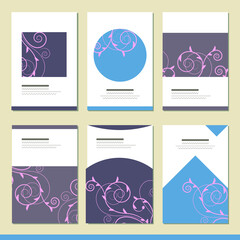 Set with different abstract templates. Cards for your design and advertisement